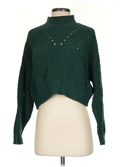 Pre-owned Kendall & Kylie Turtleneck Sweater In Green