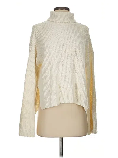 Pre-owned Kendall & Kylie Turtleneck Sweater In Ivory