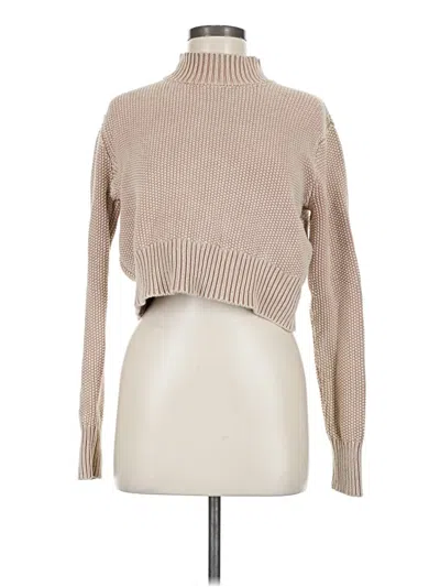 Pre-owned Kendall & Kylie Turtleneck Sweater In Tan