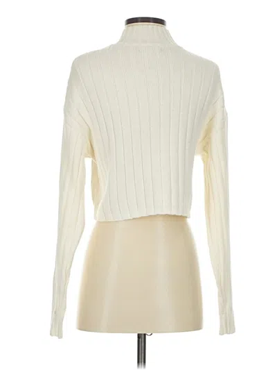 Pre-owned Kendall & Kylie Turtleneck Sweater In White