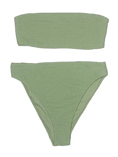 Pre-owned Kendall & Kylie Two Piece Swimsuit In Green