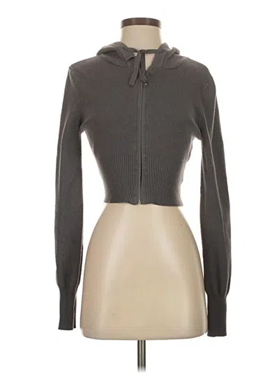 Pre-owned Kendall & Kylie Zip Up Hoodie In Gray