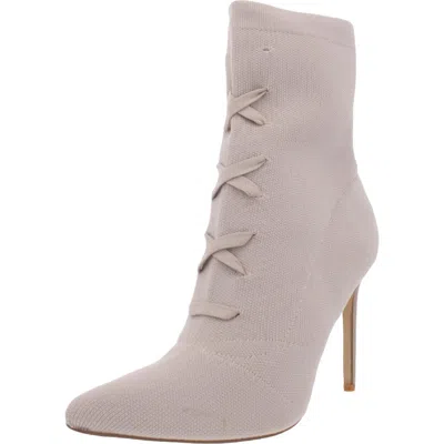 Kendall + Kylie Vice-bootie Womens Pointed Toe Heel Ankle Boots In Neutral