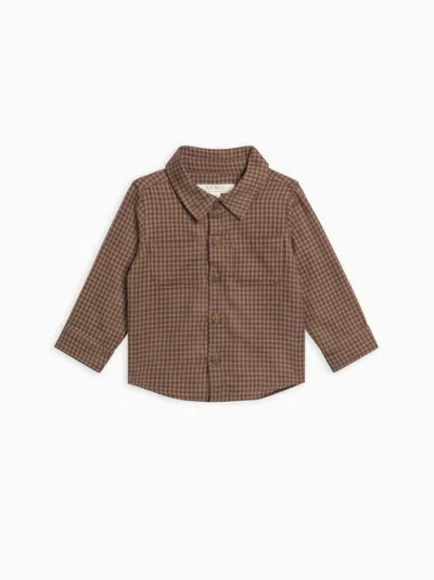Kendi Kids'  Berg Flannel Long Sleeve Collared Button Down Shirt In Multi