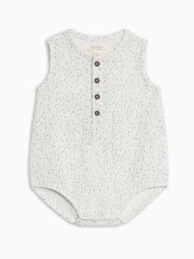 Kendi By Colored Organics Kids'  Organic Bowie Muslin Bubble Romper