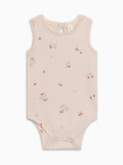 Kendi By Colored Organics Babies'  Organic Luna Lace Tank Bodysuit In Multi