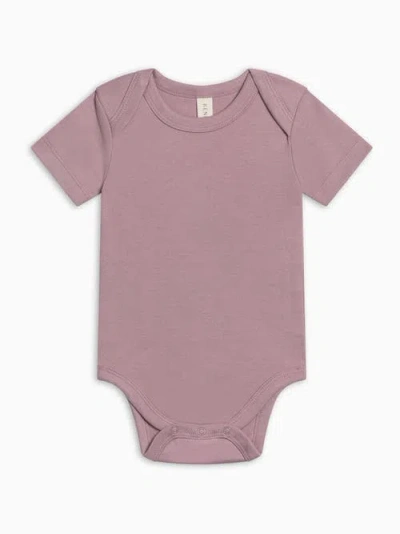 Kendi By Colored Organics Kids'  Organic Short Sleeve Bodysuit In Purple
