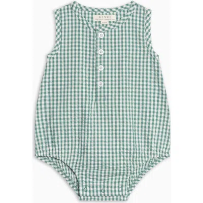 Kendi By Colored Organics Babies'  Wren Organic Seersucker Tank Bubble Romper