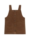Kendi Clemmie Organic Corduroy Jumper Dress In Brown