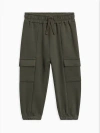 Kendi Dallis Fleece Cargo Sweatpants In Green