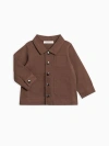 Kendi Denver Twill Chore Jacket In Brown