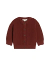 Kendi Kids'  Ellis Organic Sweater Knit Cardigan In Burgundy