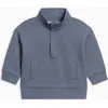 Kendi Kids'  Eunan Fleece Half Zip Pullover Sweatshirt In Blue