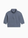 Kendi Eunan Fleece Half Zip Pullover Sweatshirt In Blue