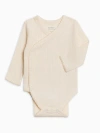 Kendi Babies'  Hilda Pointelle Kimono Bodysuit In White