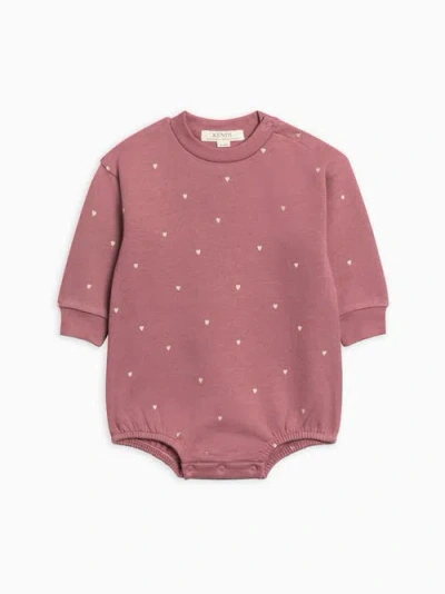 Kendi Babies'  Jamie Fleece Bubble Romper In Pink