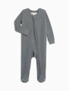 Kendi Lane Waffle Knit Footed Sleeper In Gray