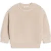 Kendi Laurie Organic Sweater Knit Crew Pullover In Neutral