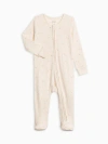 Kendi Maya Pointelle Footed Sleeper In Neutral