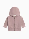 Kendi Meyer Waffle Knit Zipper Hoodie In Pink