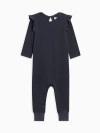 Kendi Babies'  Mila Waffle Knit Flutter Romper In Black