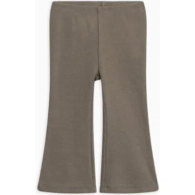Kendi Babies'  Nell Ribbed Flare Leggings In Green