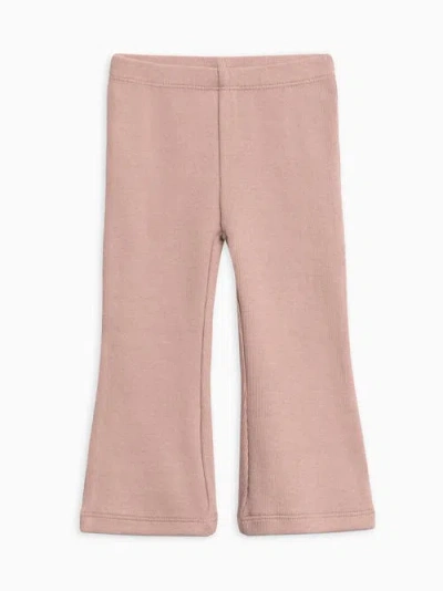 Kendi Kids'  Nell Ribbed Flare Leggings In Purple