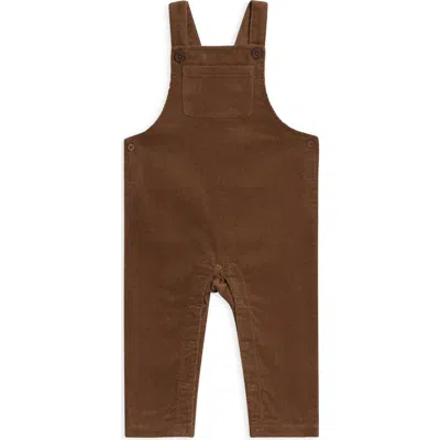 Kendi Kids'  Remi Organic Corduroy Overalls In Brown