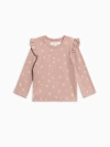 Kendi Rina Ribbed Ruffle Top