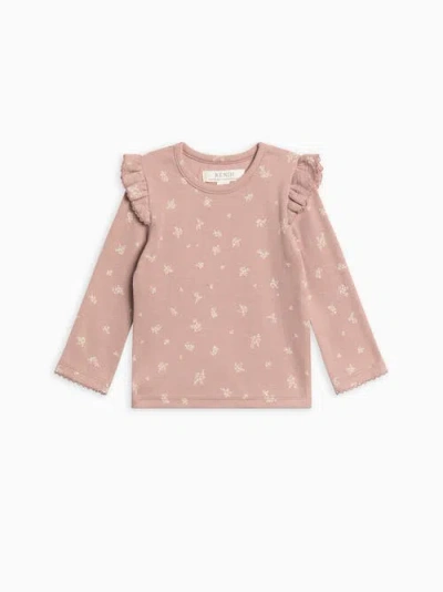 Kendi Babies'  Rina Ribbed Ruffle Top