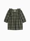 Kendi Rya Flannel Ruffle Dress In Pattern