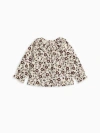 Kendi Shirley Poplin Ruffle Collar Shirt In Brown