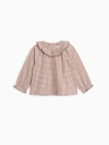 Kendi Kids'  Shirley Poplin Ruffle Collar Shirt In Multi