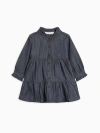 Kendi Tula Chambray Ruffle Shirt Dress In Multi
