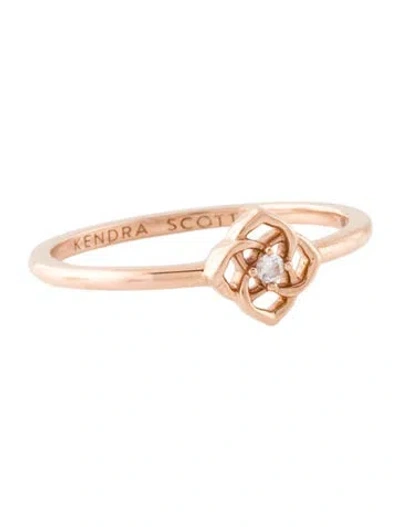 Pre-owned Kendra Scott 14k Diamond Fleur Ring In Multi
