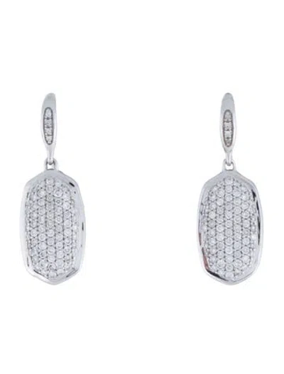Pre-owned Kendra Scott 14k Diamond Lee Drop Earrings In Multi