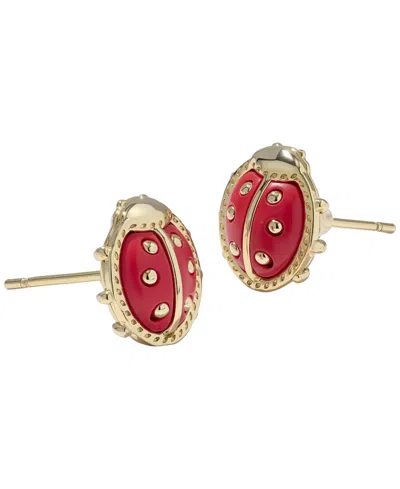 Kendra Scott 14k Gold Over Brass Lady Bug Stud Earrings