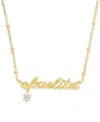 Kendra Scott 14k Gold-plated Crystal Mama 19" Adjustable Pendant Necklace In Gold