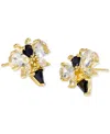 Kendra Scott 14k Gold-plated Crystal Bee Stud Earrings In Gold Black - Yellow Mix