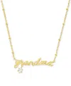 Kendra Scott 14k Gold-plated Crystal Mama 19" Adjustable Pendant Necklace In Gold