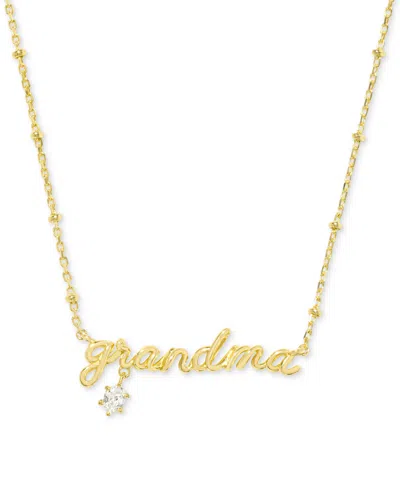 KENDRA SCOTT 14K GOLD-PLATED CRYSTAL GRANDMA 19" ADJUSTABLE PENDANT NECKLACE