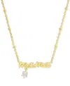 Kendra Scott 14k Gold-plated Crystal Mama 19" Adjustable Pendant Necklace In Gold