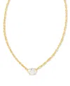 Kendra Scott Cailin Cubic Zirconia Station Necklace In Gold Metal
