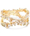Kendra Scott 14k Gold-plated Cubic Zirconia Double Band Ring In Gold White