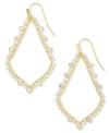 Kendra Scott 14k Gold-plated Cubic Zirconia Open Drop Earrings In Gold