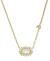 Kendra Scott 14k Gold-plated Elisa Bird Short 19" Pendant Necklace In Gold Opalite Illusion