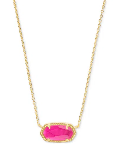 Kendra Scott Elisa Gold Pendant Necklace In Azalea Illusion In Multi