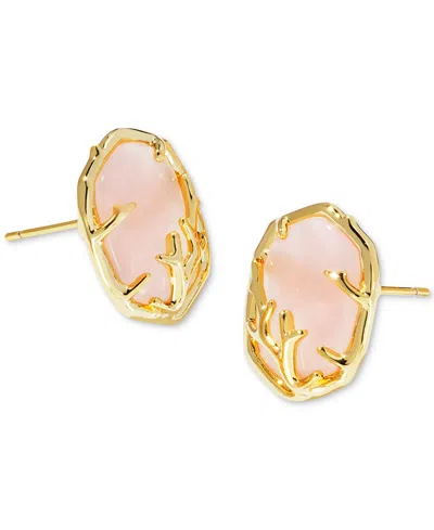 Kendra Scott 14k Gold-plated Framed Stone Stud Earrings