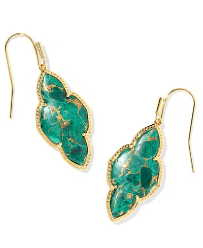 Kendra Scott 14k Gold-plated Gemstone Medallion Drop Earrings
