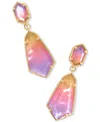Kendra Scott 14k Gold-plated Hallie Convertible Drop Earrings In Gold Sunrise Watercolor Illusion